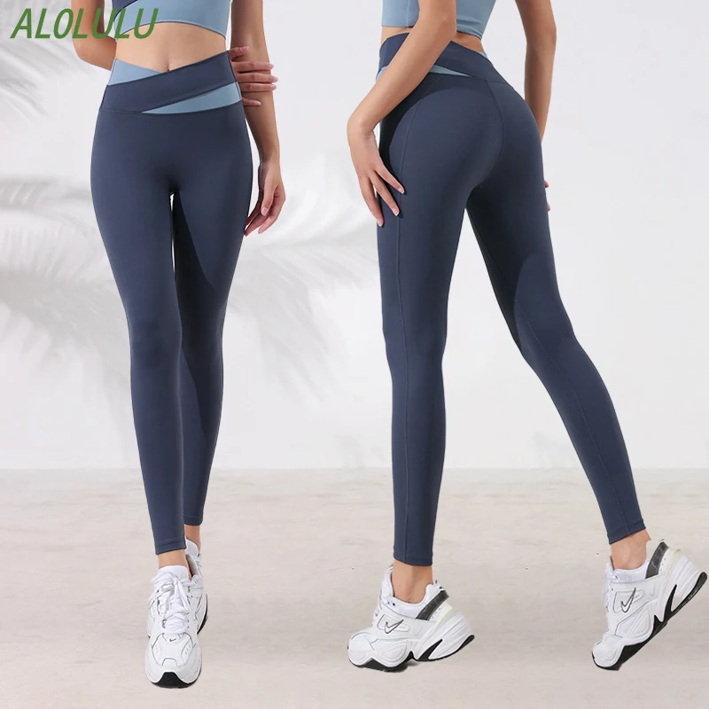 

AL0lulu Seamless Yoga Pants Women Stretch Soft High Waist Casual Leggings Quick Dry Slim Fit With Logo Sports Gym Leggings