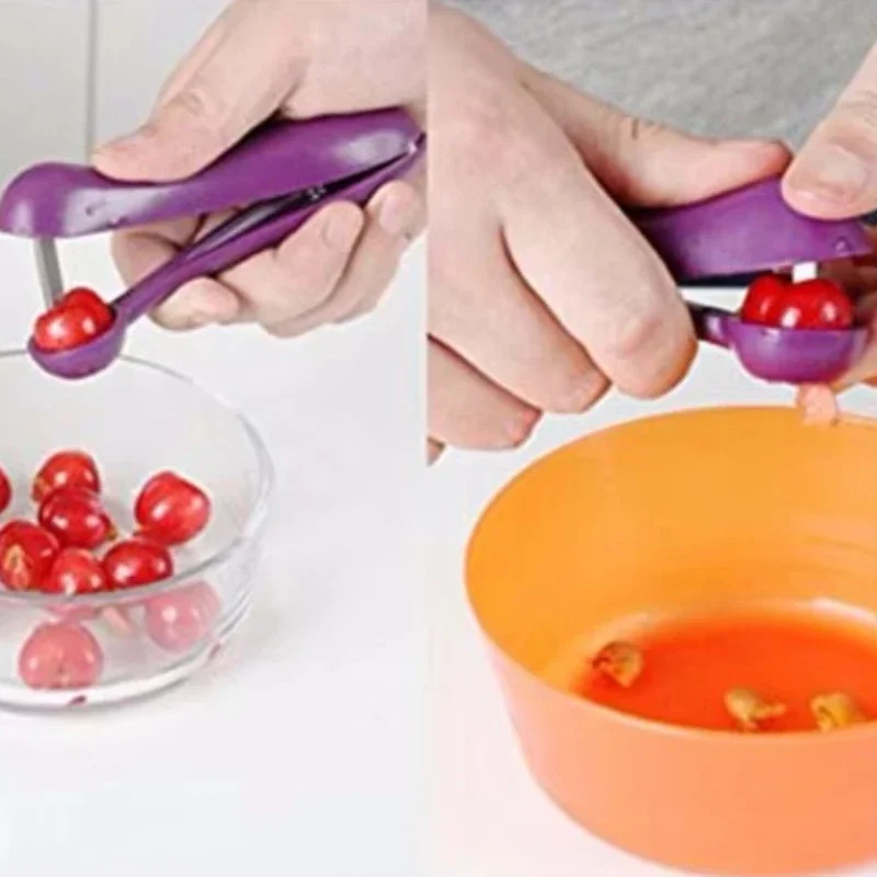 Kitchen Easy Core Seed Fast Enucleate Squeeze Fruit And Vegetable Tool Cherry Pit Remover_voghion.com