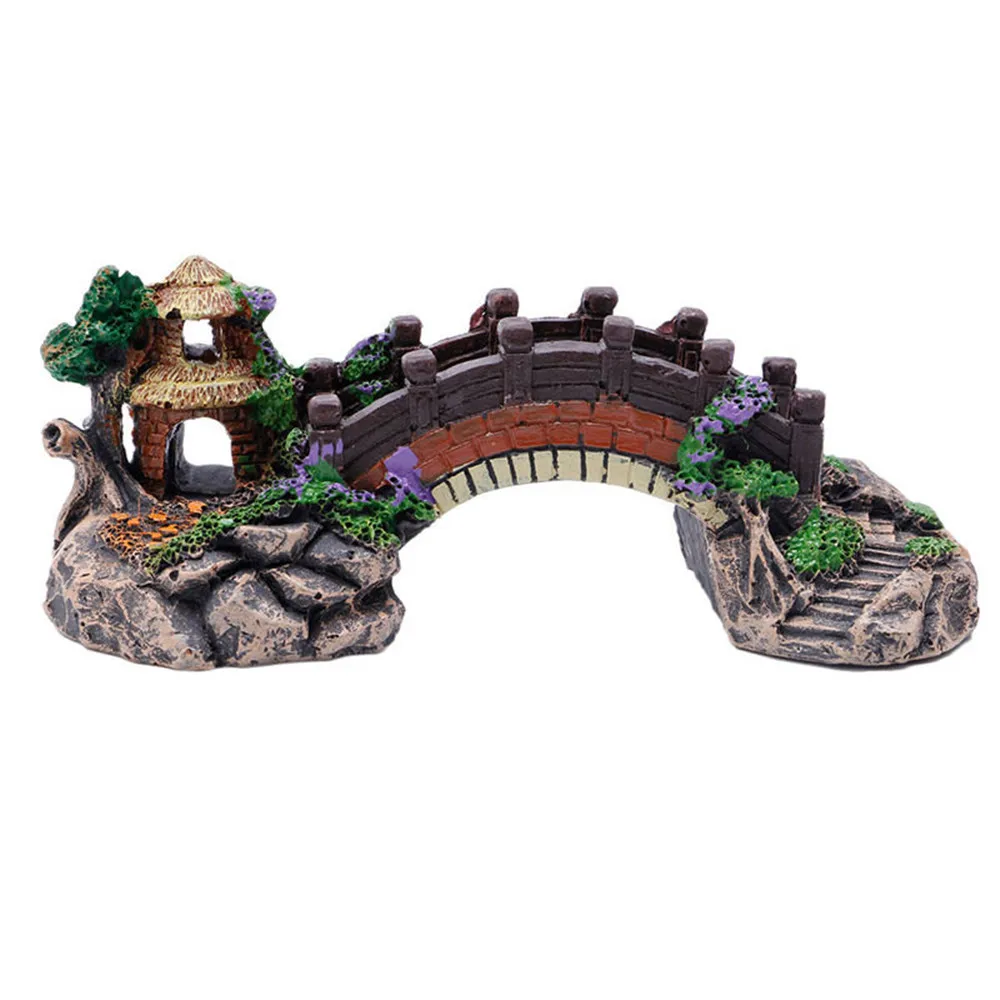 Title 10, Fish Tank Artificial Bridge Resin Landscape Dec...