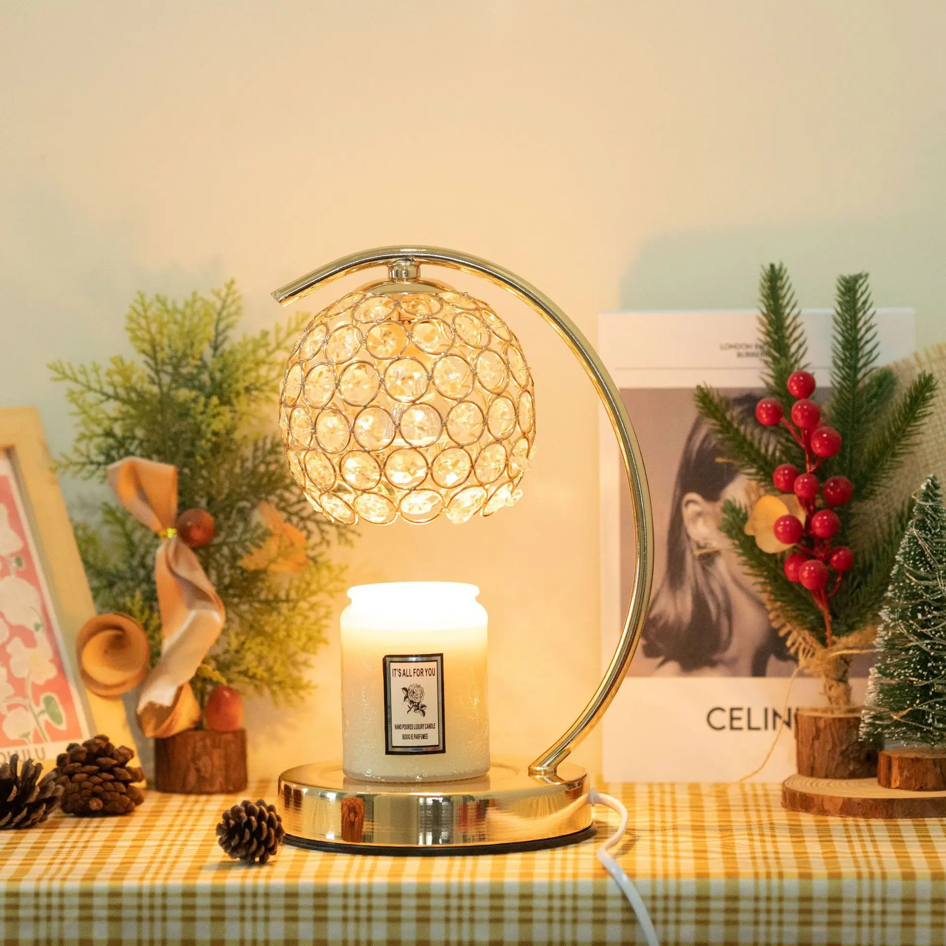 

Скандинавская лампа в виде свечи с таймером, ароматическая лампа-свеча, прикроватная лампа в стиле Ins Stlyle Girl, романтические Ароматические диффузорные лампы