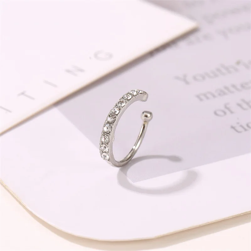 Clip Earrings Korean Crystal Clip Earrings For Women Zircon Earing Without Hole Jewelry