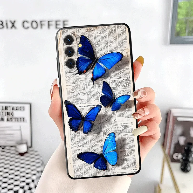 Blue Butterfly Aesthetics Silicone Phone Case