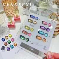 New 9D Rainbow Cat Eye Gel Polish Magnetic Chameleon Nail Gel Lacquer Soak Off UV Gel Varnish for Nail Art Manicure 2