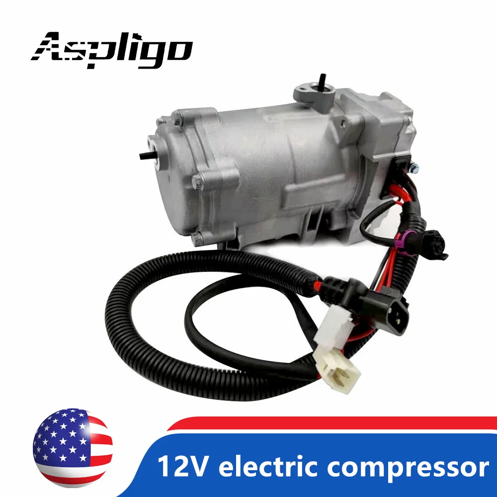 

Treeligo New energy 12v electric air conditioner compressor vehicle Electric compressor refrigeration for Car Truck Bus Boat