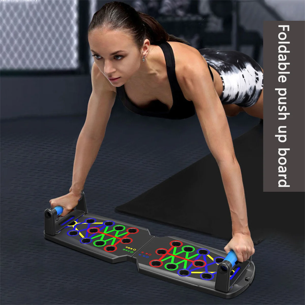 1pc Foldable Push Up Board Multi functional Assist Chest Muscle Training Board Home Fitness Equipment
