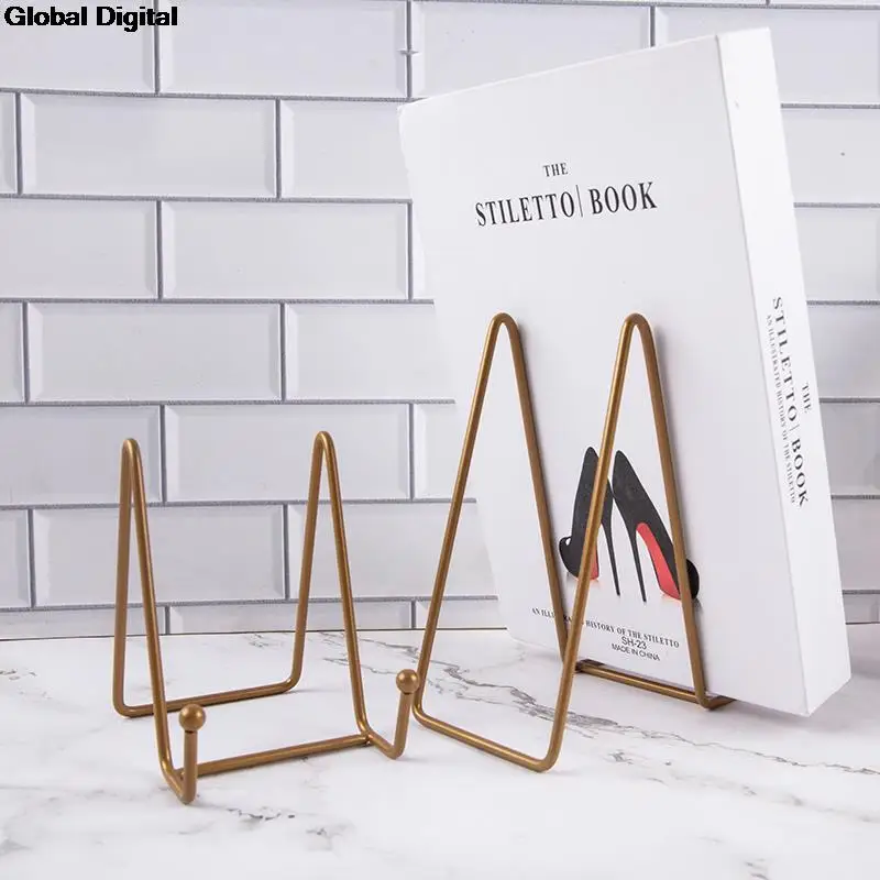 1pcs Plate Display Stand Picture Easel Metal Plate Stands Holder Display Dish Tabletop Art Pictures Frame Photo Decorative