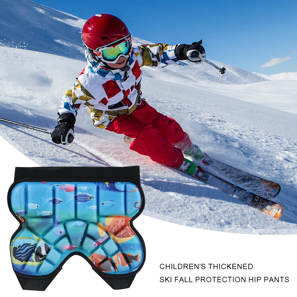 Ski Snowboard Accessories Ski Protective Gear Kids Butt Hip Protection For Ski Skate Snowboard Roller Hip Protection Shorts Thickened Children Skating Butt Pads Protectors