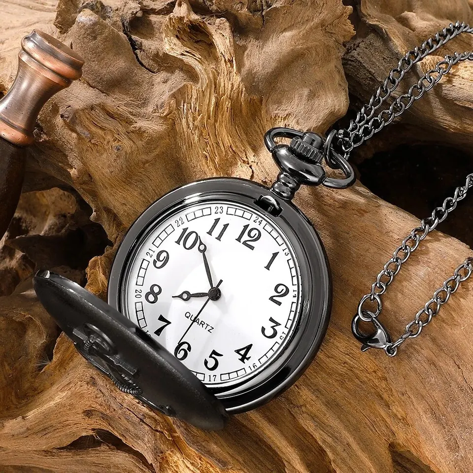 3 Tipi Retrò Polpo Copertura Cava Orologio Da Tasca Al Quarzo Collana In Bronzo Pendente Orologio Fatto A Mano Regali Souvenir Per Uomo Donna Reloj - Foto 4