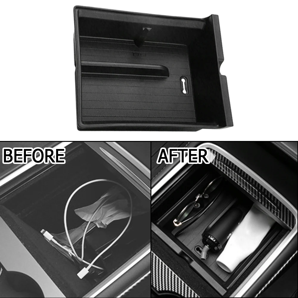 

1 шт. коробка для хранения сегментной центральной консоли для Tesla Model Y Model 3 с кронштейном для солнцезащитных очков автомобильные аксессуары