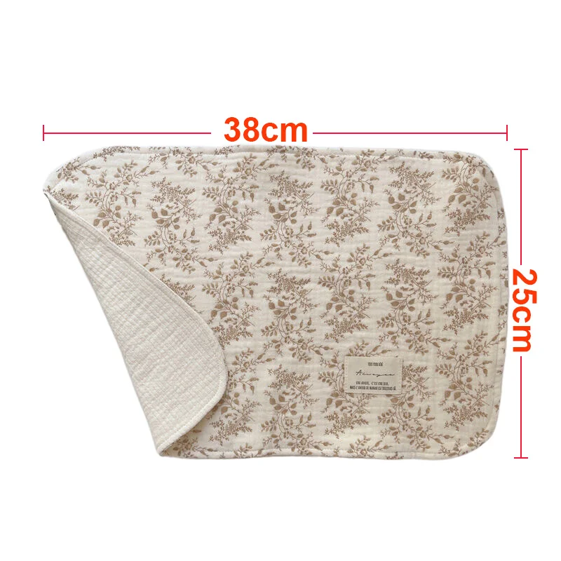 Pure Cotton Printing Baby Bibs Four Layers Breathable Floral newborn Burp Cloths Bandana Absorbent Soft Baby Boy Girl Feeding To 6