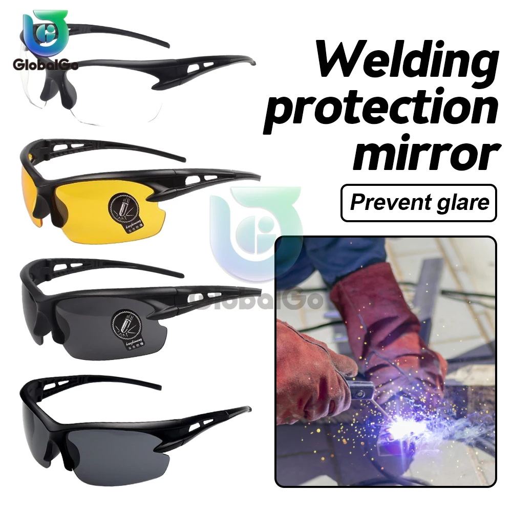 Glass Welding Glasses Special Goggles For Welders Anti-glare Dust-proof Protection Glasses Welding Machine Equipment Tools big view eye protection welding goggles ultraviolet proof adjustable plastic frame safety glasses auto darkening weld protection