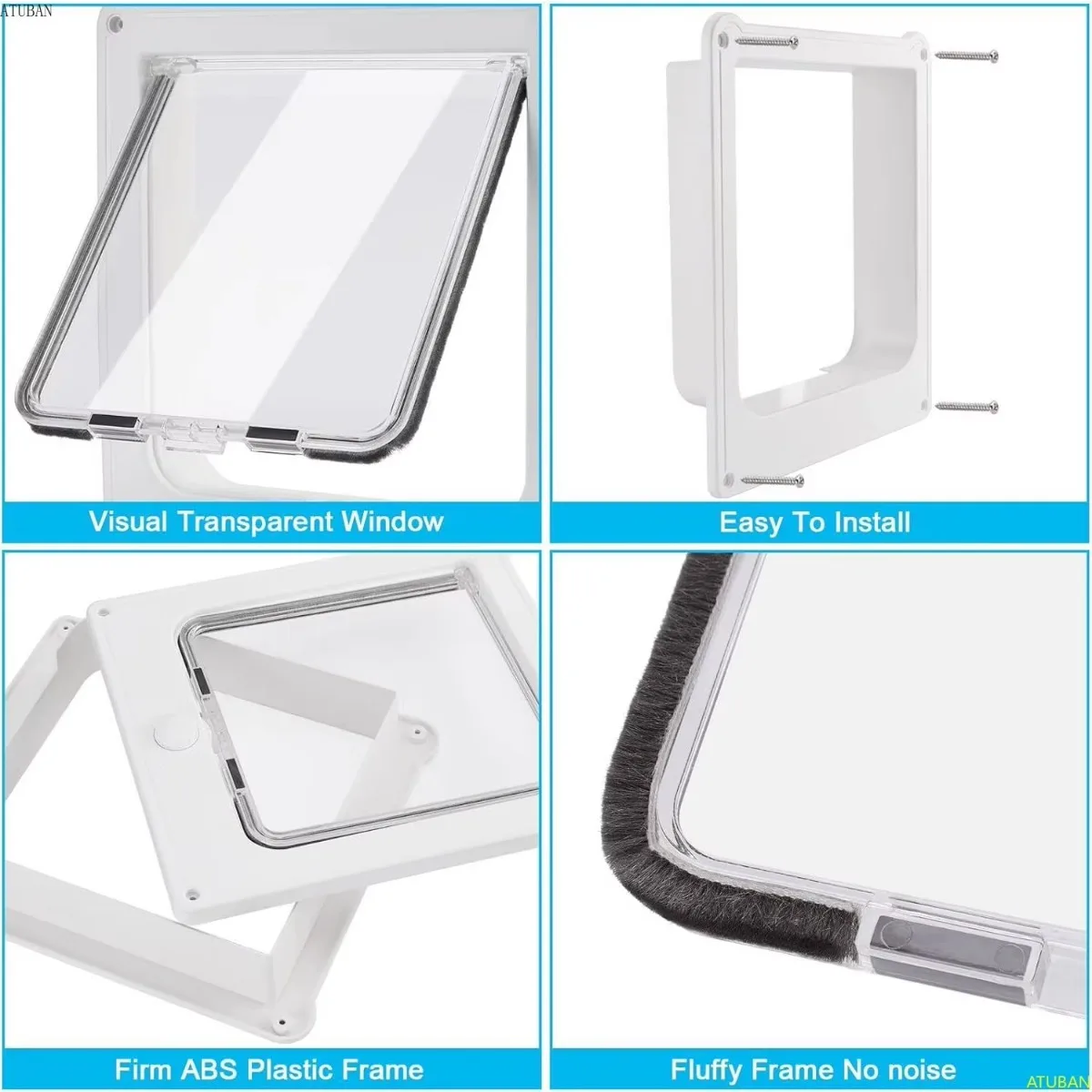 4-Way Lock Magnetic Cat Door 5