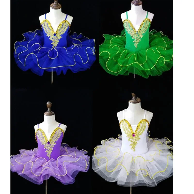 

Colors professional ballet tutu dress girl dance costume child Performance ballerinas tutu kids child Carnival Jazz dance dress