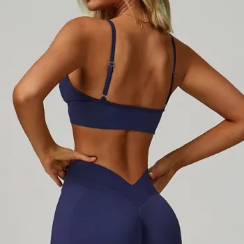 Breathable Sports Bra Shockproof Fitness Top Women Yoga Bra Crop Top Push Up Adjustable Shoulder Strap Sport Bra Gym Workout Top