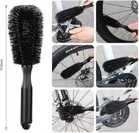 1 ensemble d'outils de nettoyage de vélo, Kit de brosses pour pneus, pignons, coins serrés, compatibles avec vélos et motos 5
