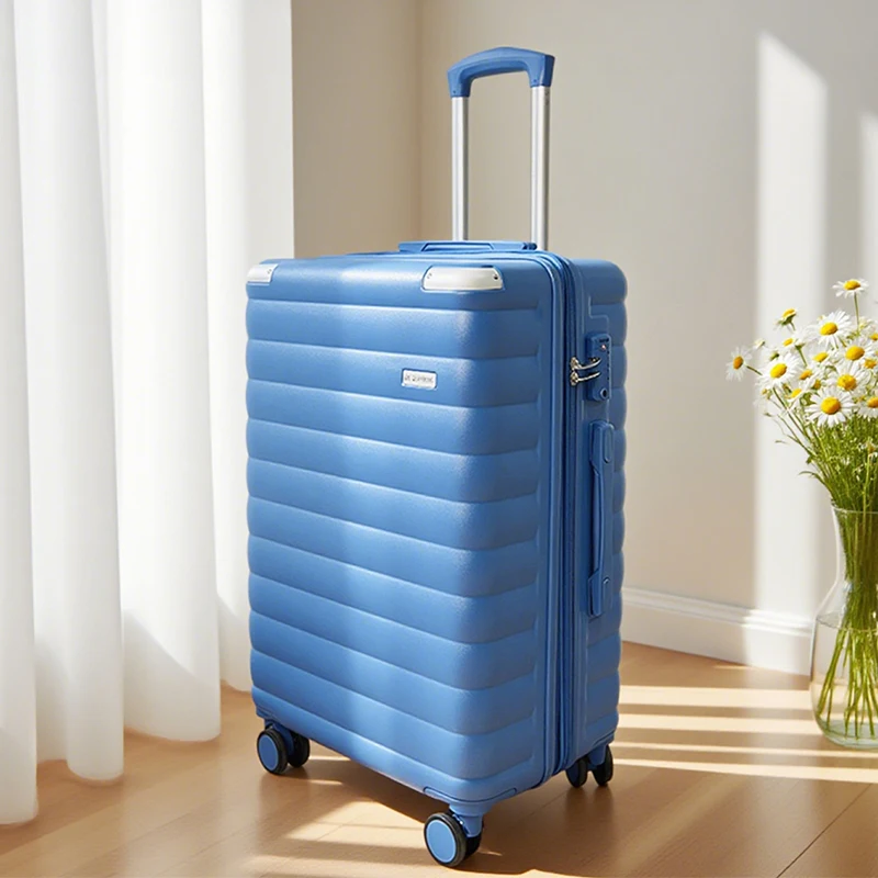 Set Of 2 Luggage Suitcases With Wheels And Telescopic Handle Black Blue_voghion.com