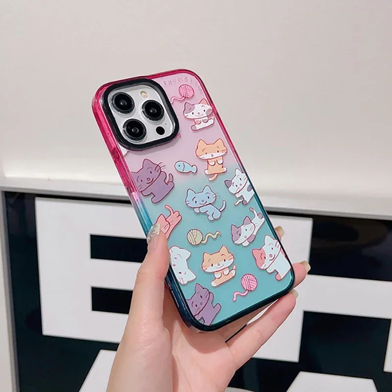 

Cute Animal Colorful Border Phone Case Cover for IPhone 11 12 13 14 15 Pro Max Case for IPhone 14 Pro Max