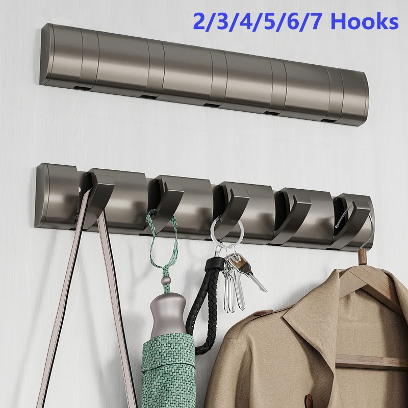News Gray Invisible Hook Hanging Hanger Door Behind Clothes Row Hook