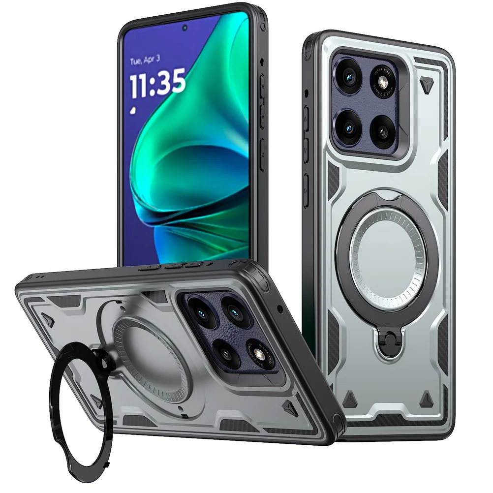 Metal Ring Magnet Wireless Charging Case - Premium Back Cover