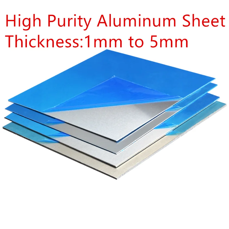 

Thickness 1-5mm*100mm*100mm Aluminum Foil High Purity Aluminum Sheet Al Element Metal Aluminum Plate Metalworking Can Customize