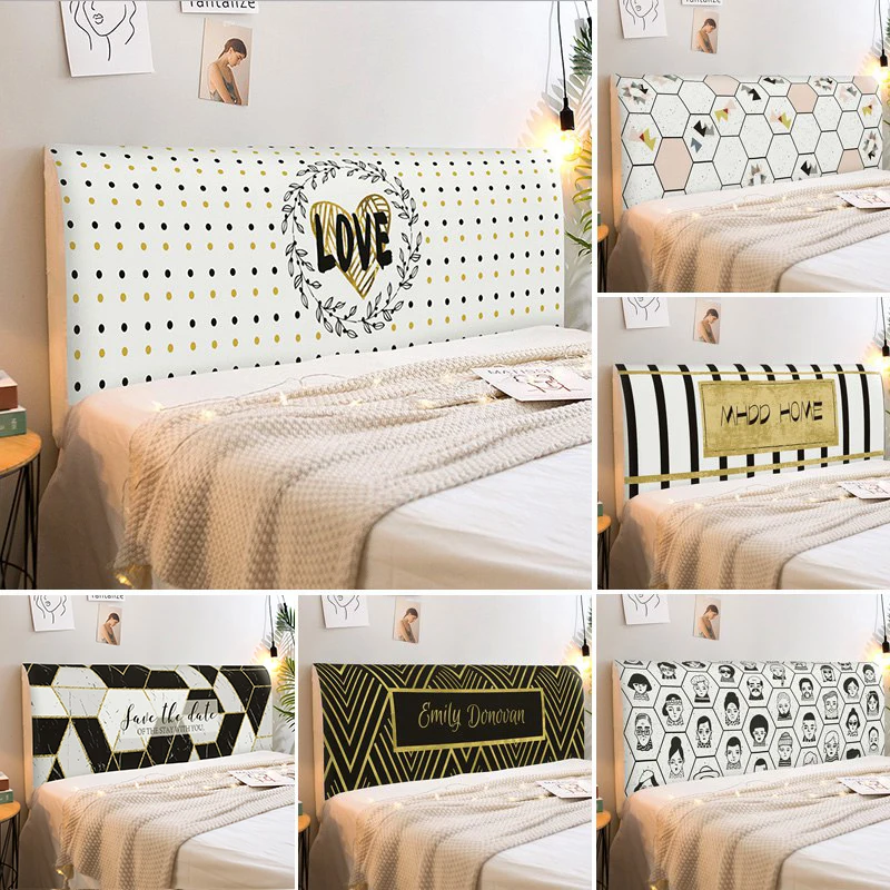 All-inclusive Headboard Cover Dust-proof Bedside Cover Bed Head Covers Protective Covers Elastic Bed Head Back Protection