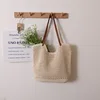 Woman Knitted Handbag Summer Hollow Beach Bag Large Capacity Fashion Knitted Bag Travel Holiday One-shoulder Hollow Shopping Bag 6