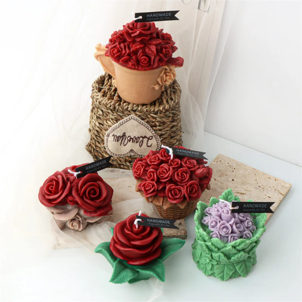 Silicone Rose Cake Molds KALAIEN 3D Rose Petals Shape Silicone