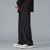2024 Spring New Solid Color Straight Pants Man Elastic Waist Loose Casual Harajuku Trousers Japanese Style Thin Style Clothes 3