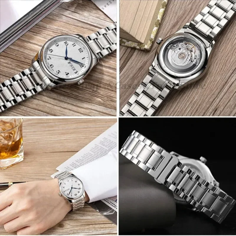 Premium Curved End Solid Stainless Steel Watch Strap with Butterfly Clasp