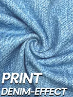 Plus Size High Waisted Skinny Jeans Faux Denim Printed Stretch Leggings Distressed Effect Women's Comfortable Fit Stretchy Pants - Image 5