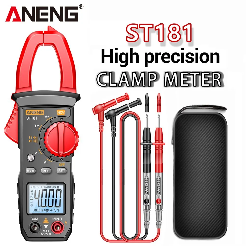 ANENG ST181 Clamp Meter Digital Multimeter DC/AC Current 4000 Counts