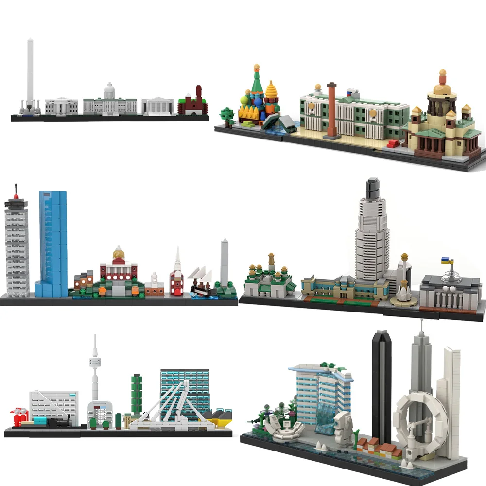 Buildmoc Cidade Skyline S o Petersburgo Roma Washington Roterd o