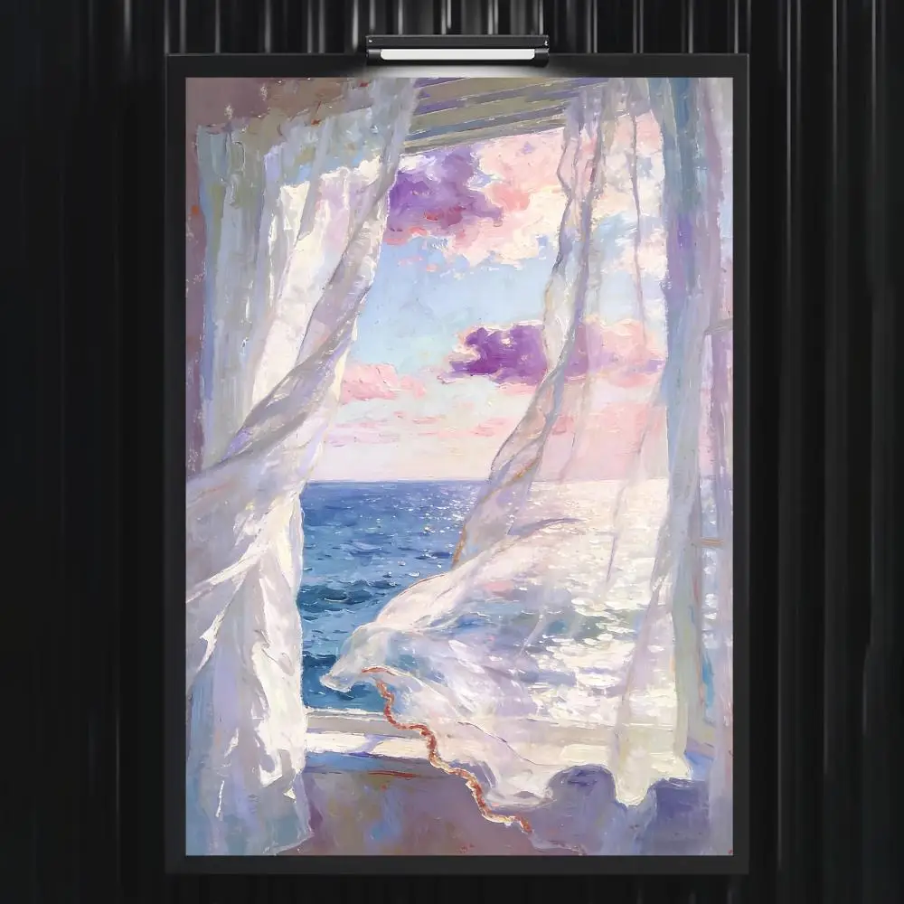 Nordic Window Ins Warm Poster Home Living Bed Room Bar Hallway Sticky Wall Art Printing Waterproof Aesthetic Decor – Detail 8
