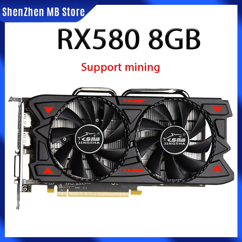 Video Card RX 580 8GB 256Bit 2048SP GDDR5 Graphics Cards for AMD Radeon RX 580 series VGA Cards RX580 8g DisplayPort graphics card for desktop