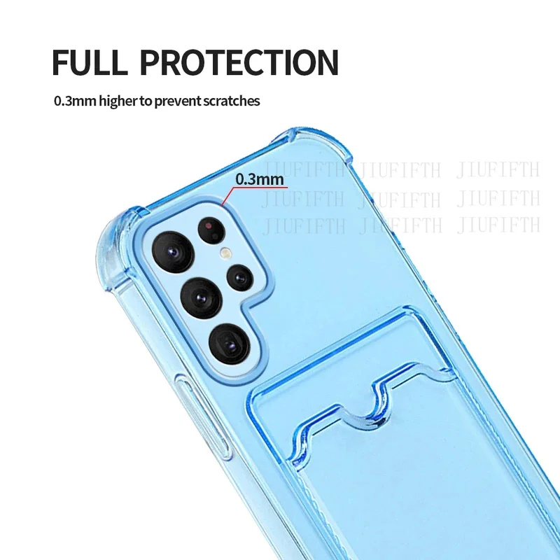 Clear Phone Case with Card Holder and Bag Holder Attachment