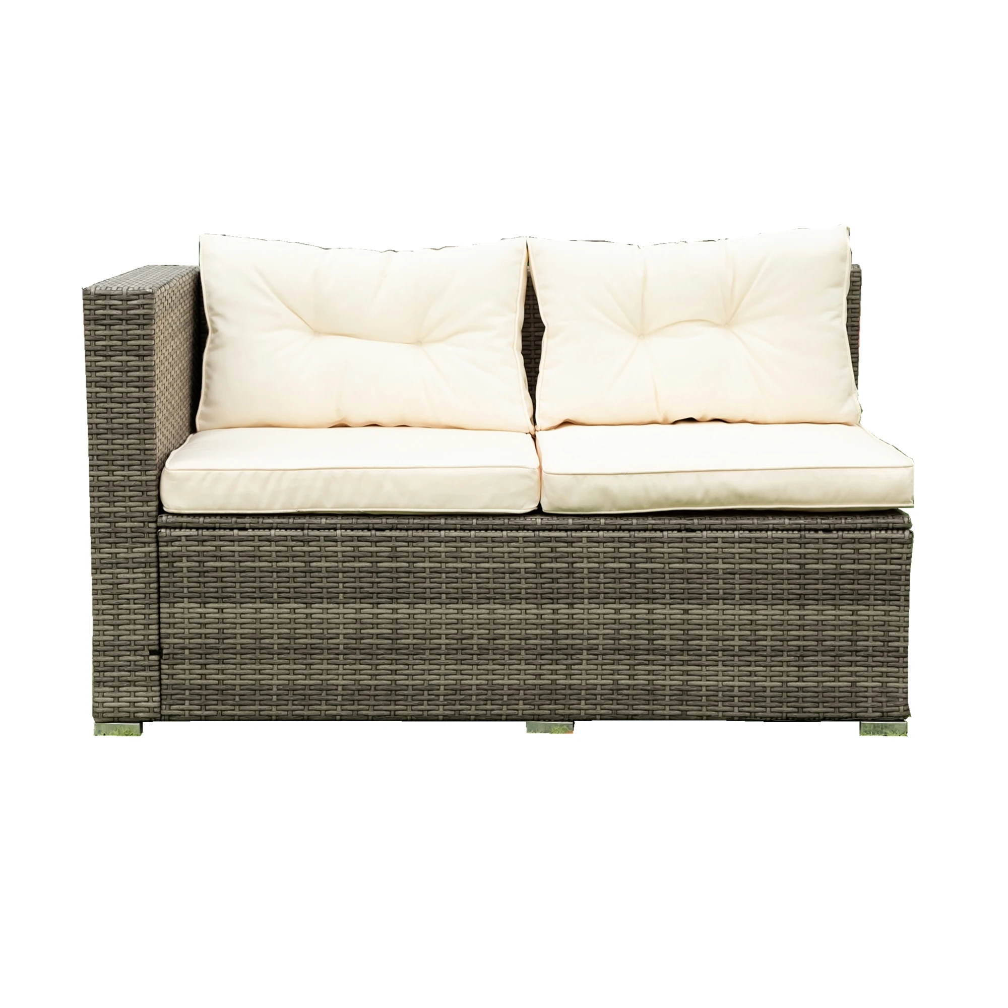 Description Picture 2 of itemPatio Furniture Set 4 Piece Patio Sectional Wicker Rattan Outdoor Furniture Sofa Set with Storage Box