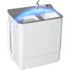 Portable washingmachine and dryer, 14.5 pound mini washing machine combined with rotary dryer, compact twin drum washing machine 2