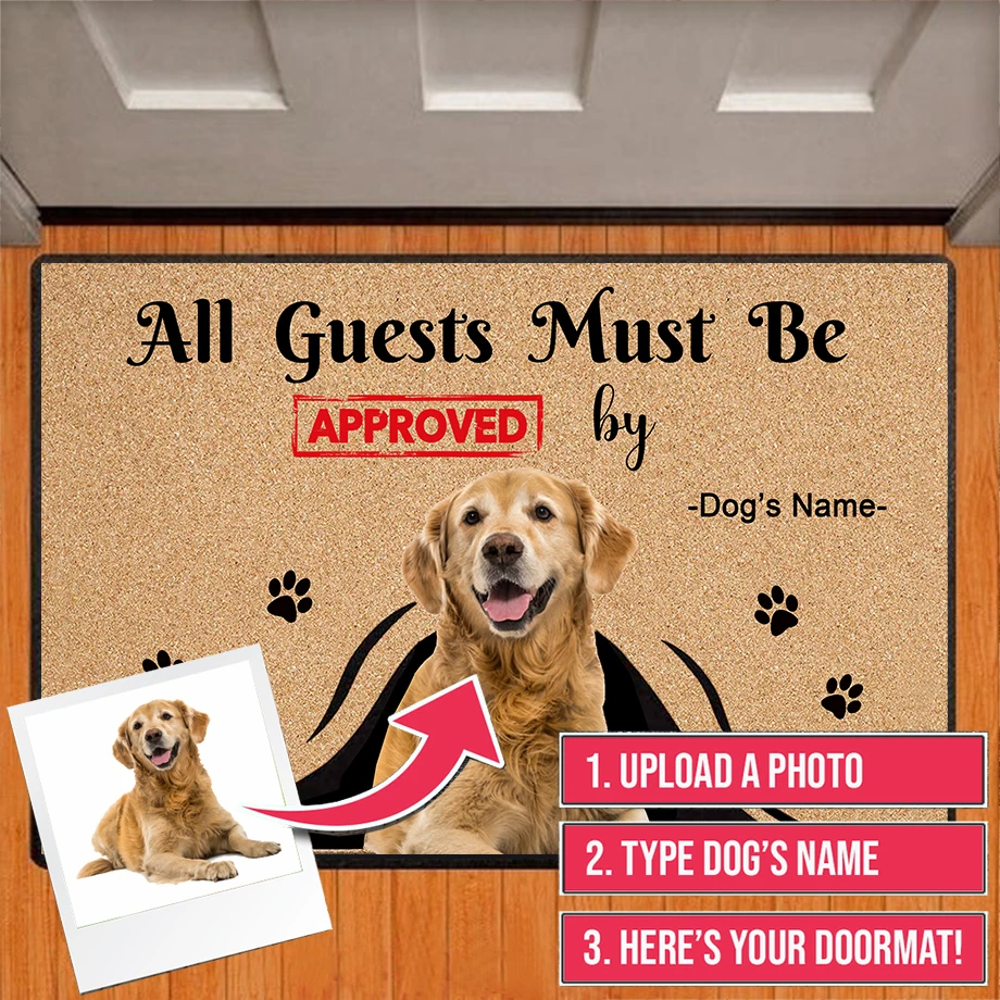 Personalized Dog Cat Welcome Mat Custom Doormat With Pet’s Photo Name