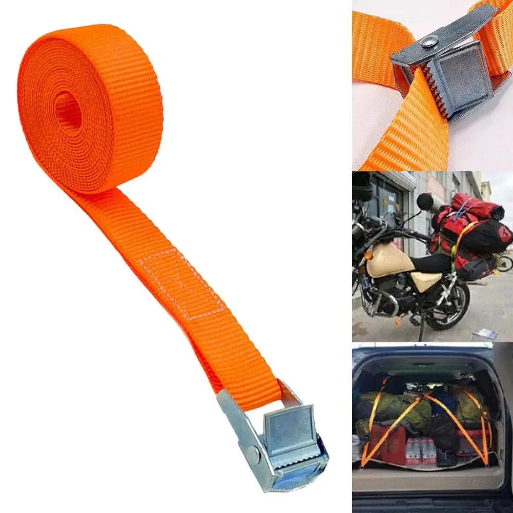 5/2m Cargo Strap Ratchet Tensioner Freight Car Fixed Tightener Tighten Rope For Luggage Goods Transportation Outdoor Campin B9b2