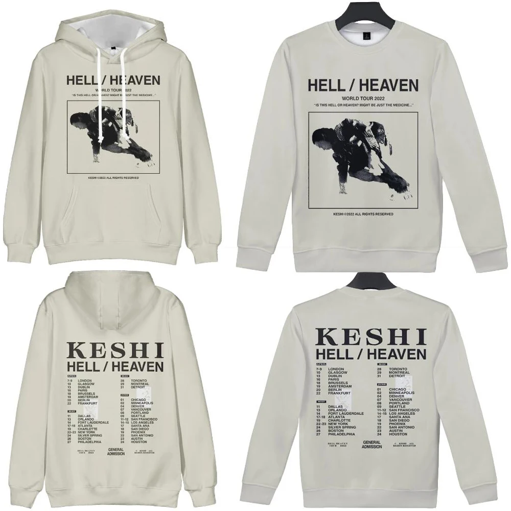 

Keshi Hell/Heaven World Tour 3D Print Oversized Hoodie Women Men Harajuku Sweatshirt Streetwear Hip Hop Pullover Hooded Jacket