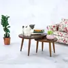 1Set 1:12 Dollhouse Miniature Triangle Coffee Table Computer Desk Tea Table Model Living Room Furniture Home Decor Toy 4