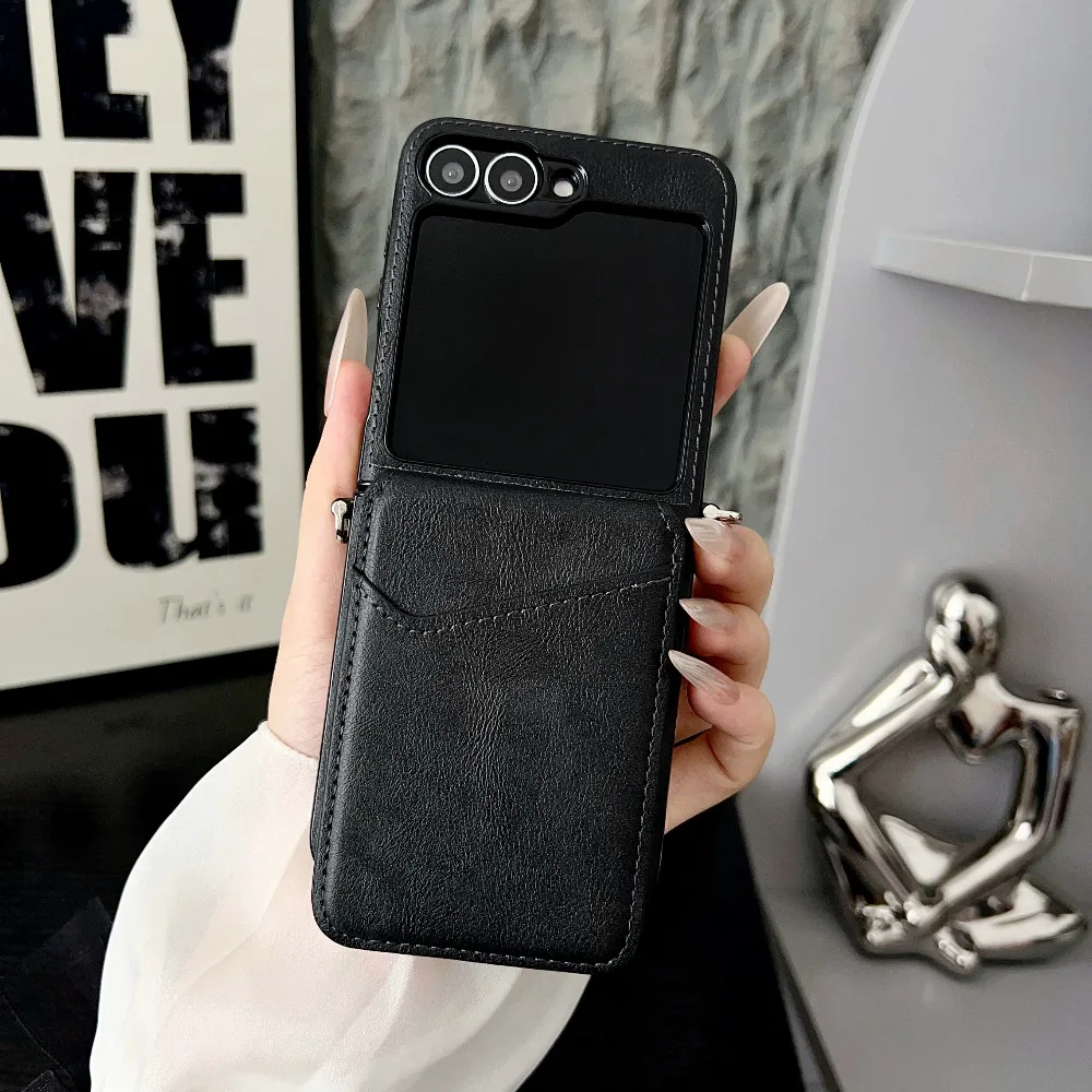 Vintage Cowhide Leather Wallet Phone Case with Card Slot Holder