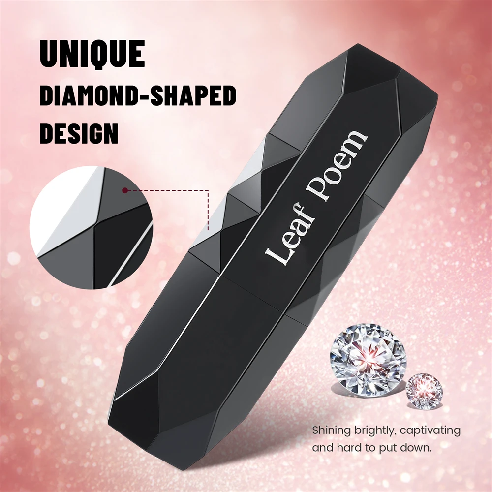Perlmuttfarbener Lippenstift, langanhaltend, wasserfest, rosafarben-metallisch-diamantfarben, für seidig-charmante, volle und ausdrucksstarke Lippen_voghion.com