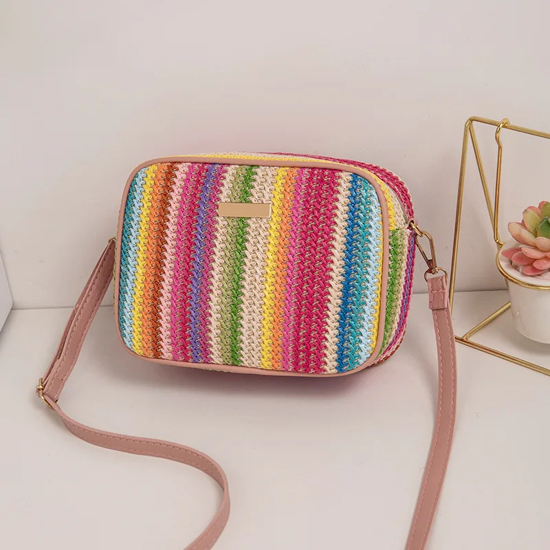Luxury Shoulder Bag Trendy Multi-color Grass Woven Ethnic Style Crossbody Handbags for Women High-quality Messenger Versatile
