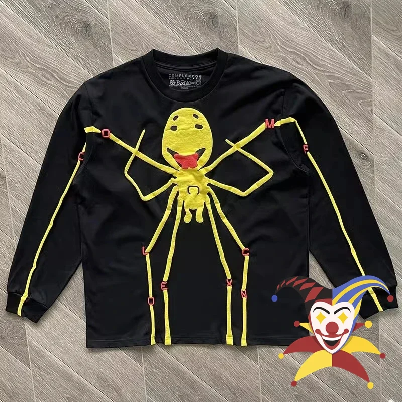 

Long Sleeved CPFM.XYZ Spicy Ink Spider Puff Print T Shirt Men Women CPFM XYZ Top Tees T-Shirt