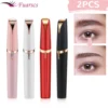 2pcs Eyebrow Trimmer Women's Eyebrow Pencil Shaver Mini Portable Hair Removal Machine Eye brow Shaper Razor Body Face Beauty 1