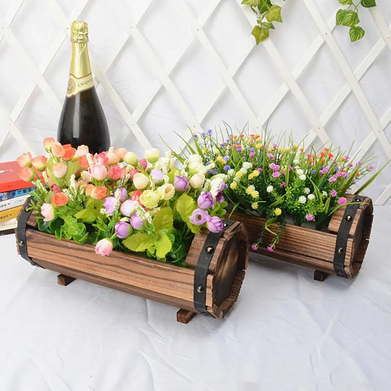 

Растительный горшок для растений из массива дерева