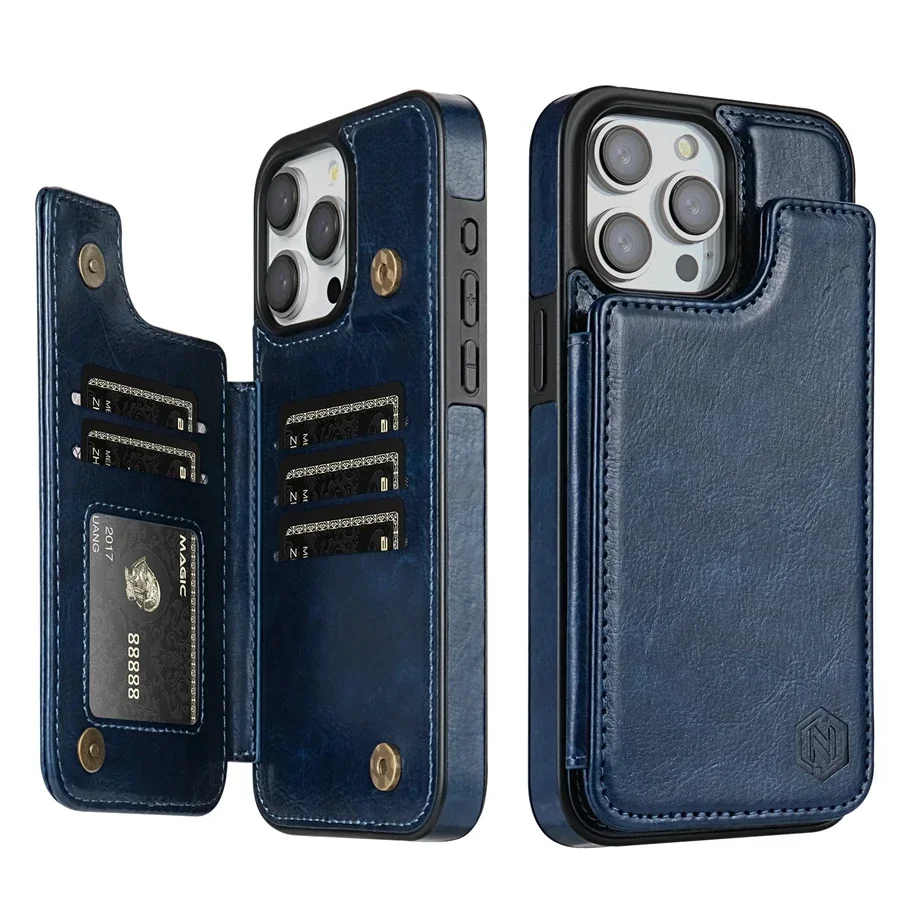 Magnetische Lederhülle Mit Rfid-schutz Für Das Iphone Modell_voghion.com