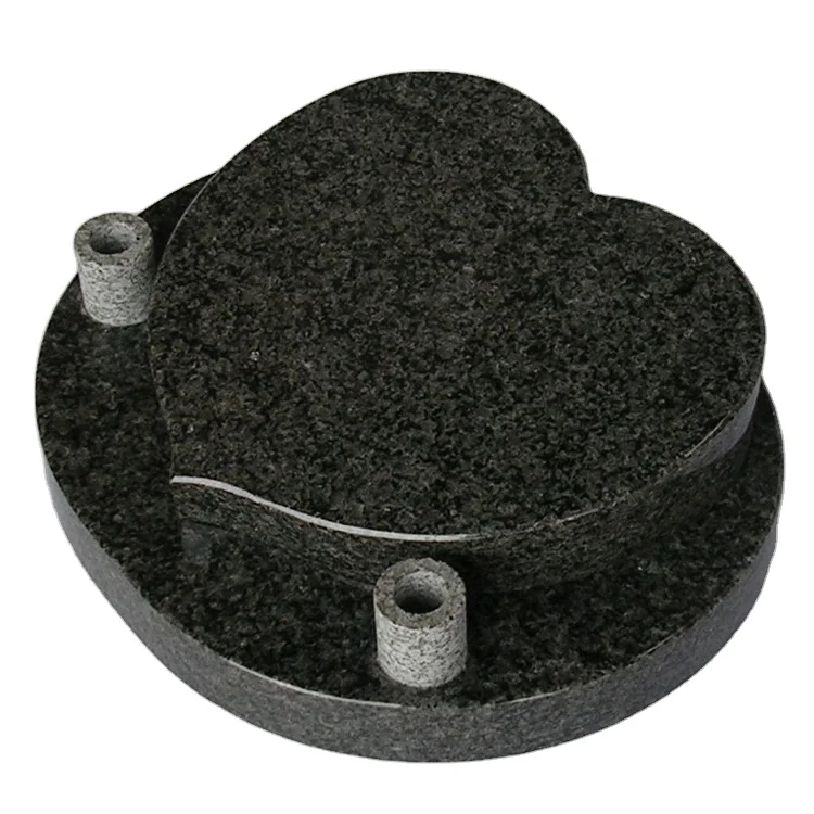Granite Stone Headstone for Pet Memorial Gravestone Heart Shape DIY Cat Tombstone Bird Monument With Picture