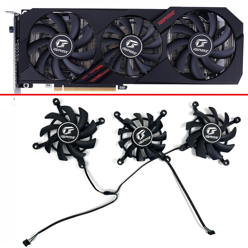 

NEW Cooling Fan 85mm 75mm 4pin DC 12V For Colorful GTX 1660 RTX 2060 ultra oc iGame RTX2060 GTX1660 1650 ultra Graphics Card Fan